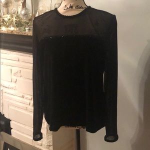 Black Velvet Dressy Top